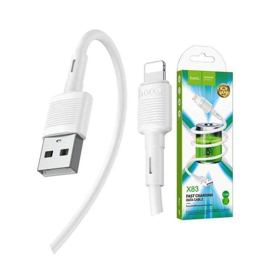 Hoco Fast Charging Data Cable X83 USB to Lightning 1M White